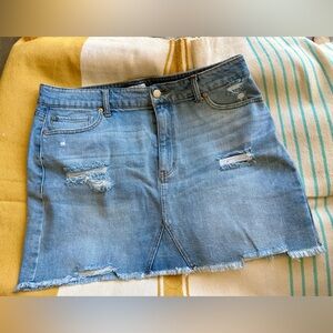 Tinseltown A-Line Blue Mini Skirt Night Out